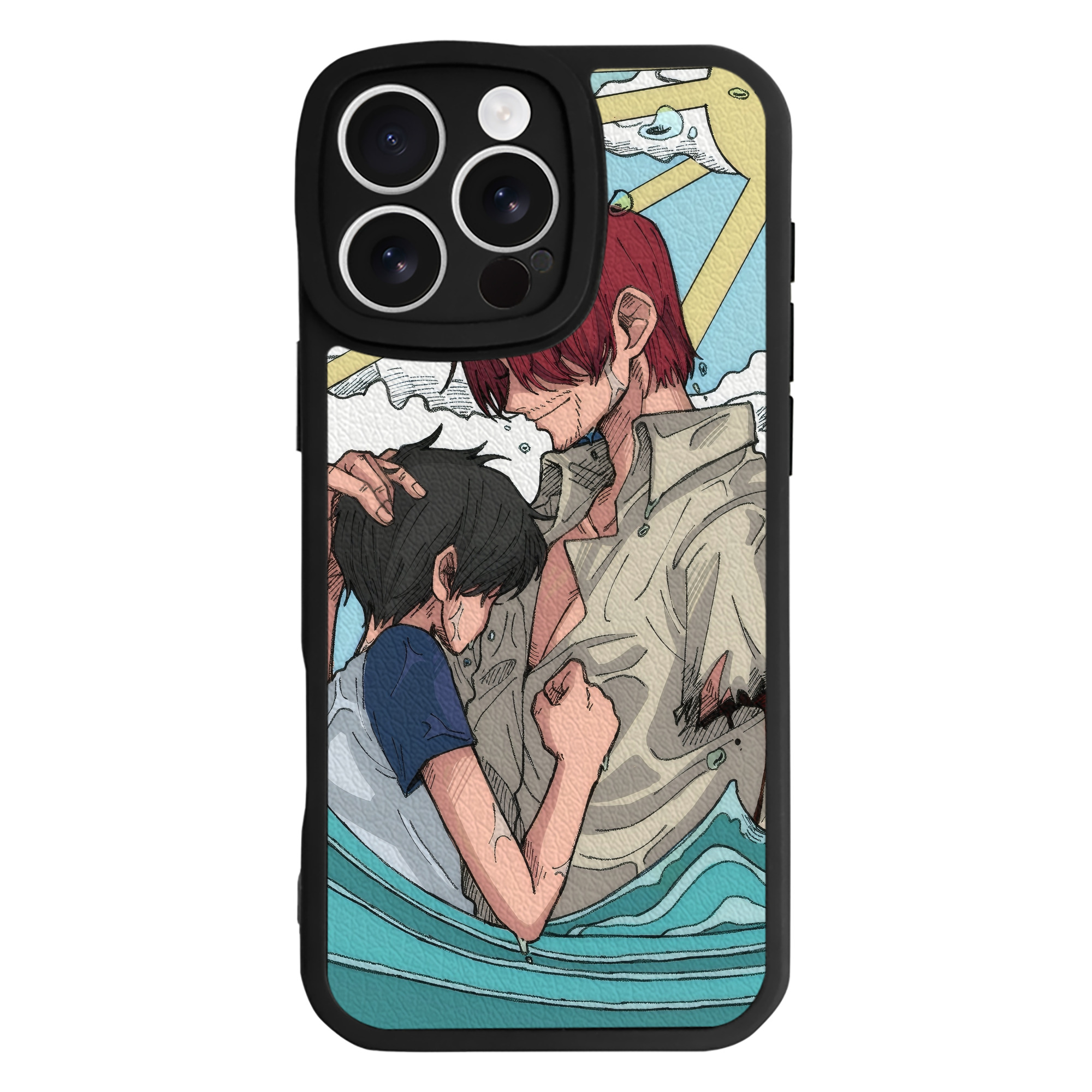 （画像用） ワンピース ONE PIECE 【iPhone 16シリーズ対応】シリコンスマホケース（レザー調） 材質：シリコン